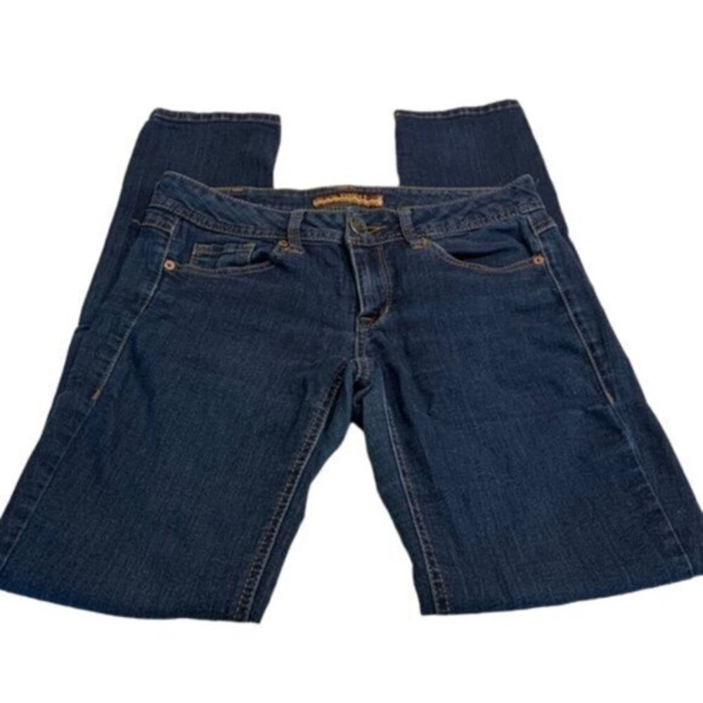JUNIOR'S Be With You Denim Blue Jeans Ankle Size 7 GUC #0511